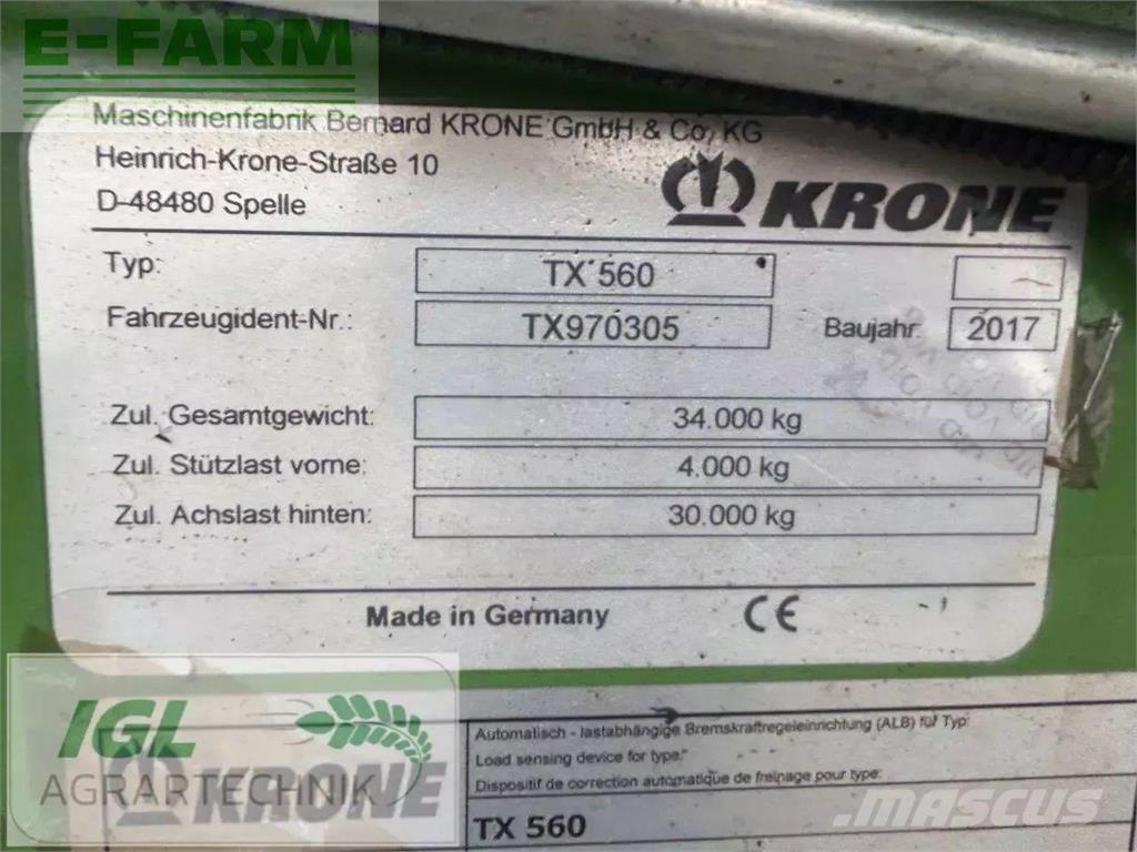 Krone tx 560 Kornhengere