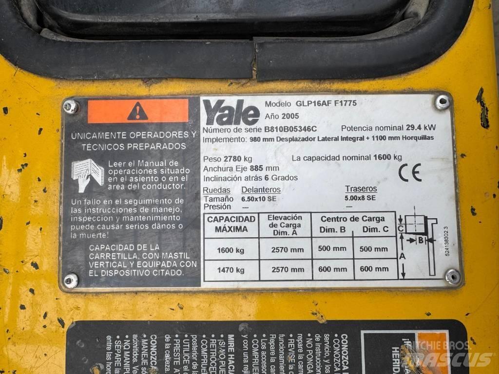 Yale GLP 16 AF F1775 Propan trucker