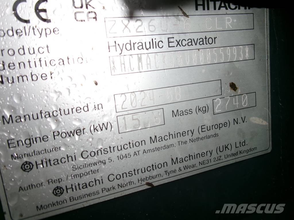 Hitachi Zaxis 26 U Minigravere <7t