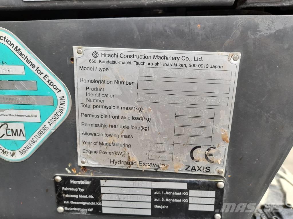 Hitachi ZX 140 W-6 Hjulgravere