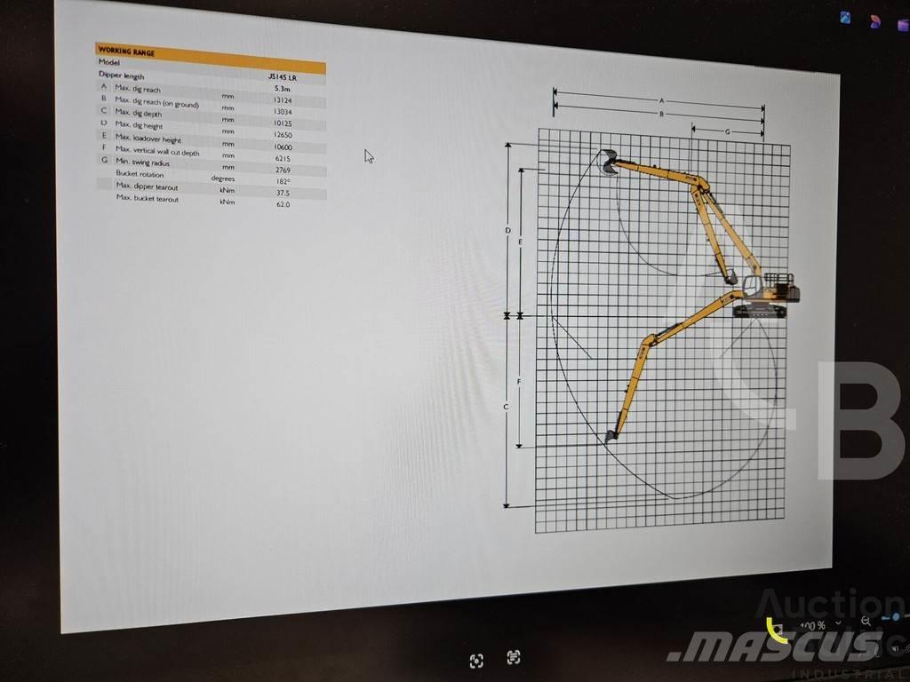JCB JS 145 LR Beltegraver