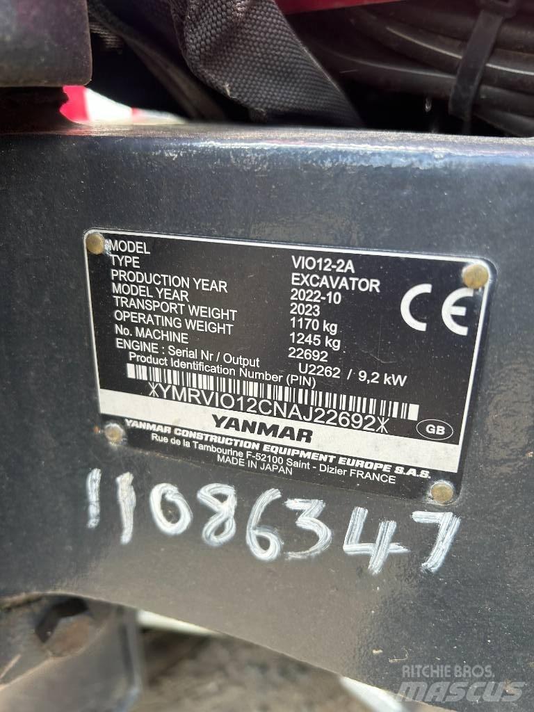 Yanmar VIO12-2A Minigravere <7t