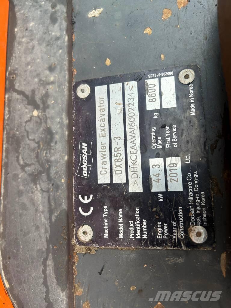 Doosan DX 85 R-3 Midigravere 7 - 12t