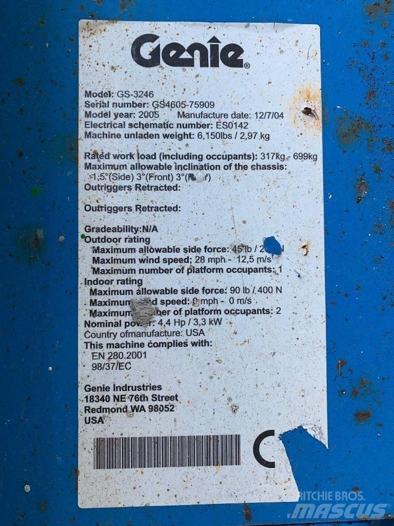 Genie GS 3246 Sakselifter
