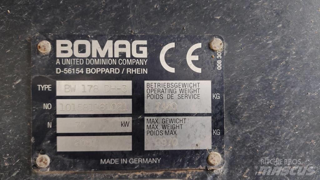 Bomag BW 178 D H-3 Tandem Valser