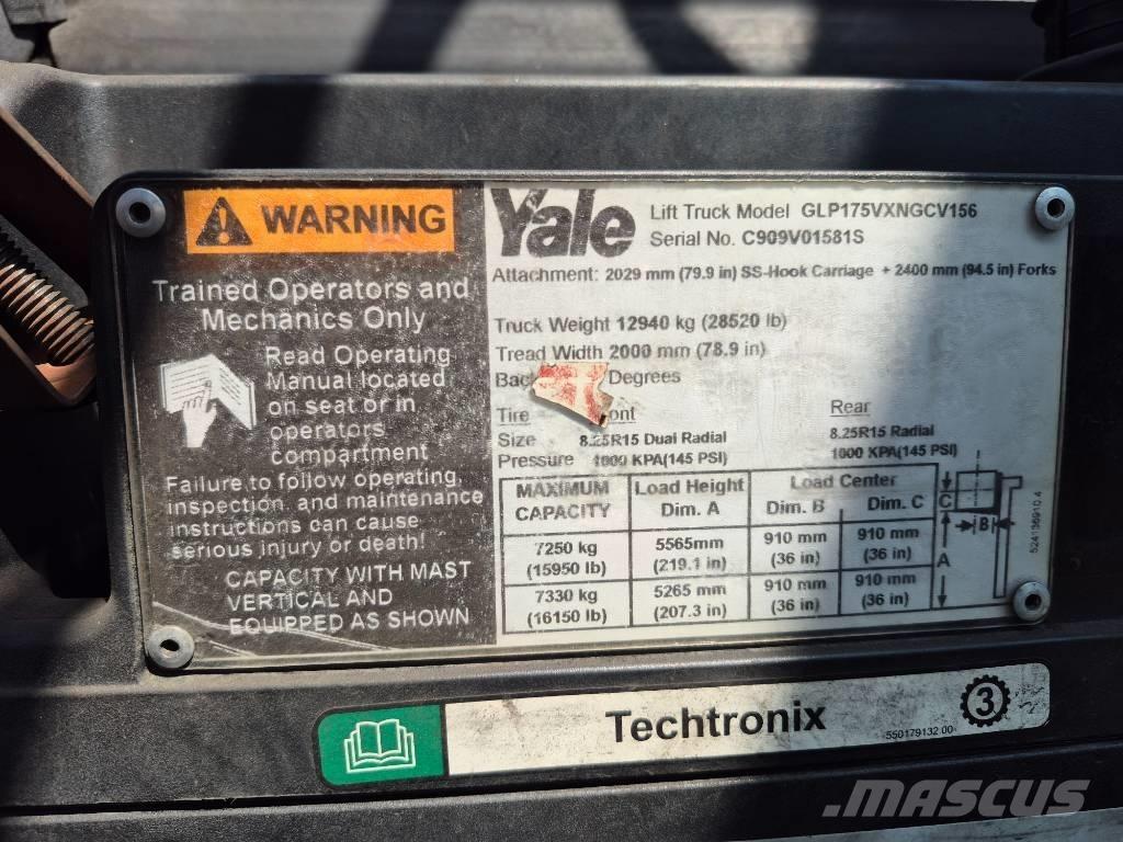 Yale GLP175VXNGCV156 Gaffeltrucker - Annet
