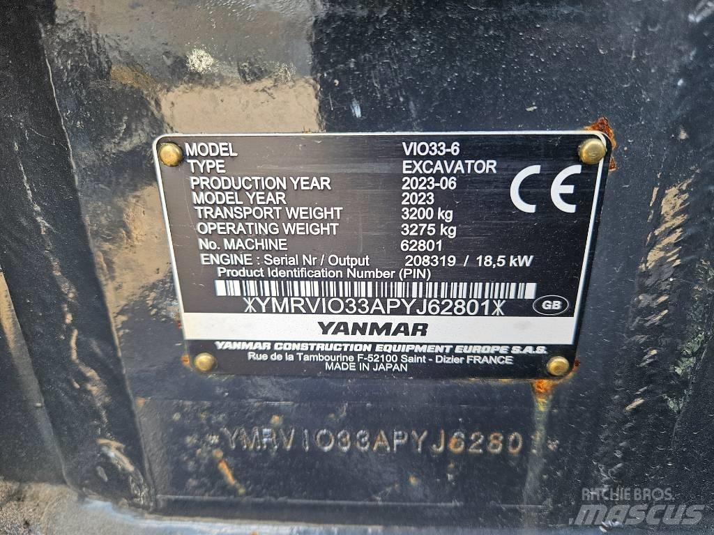Yanmar Vio 33 Minigravere <7t