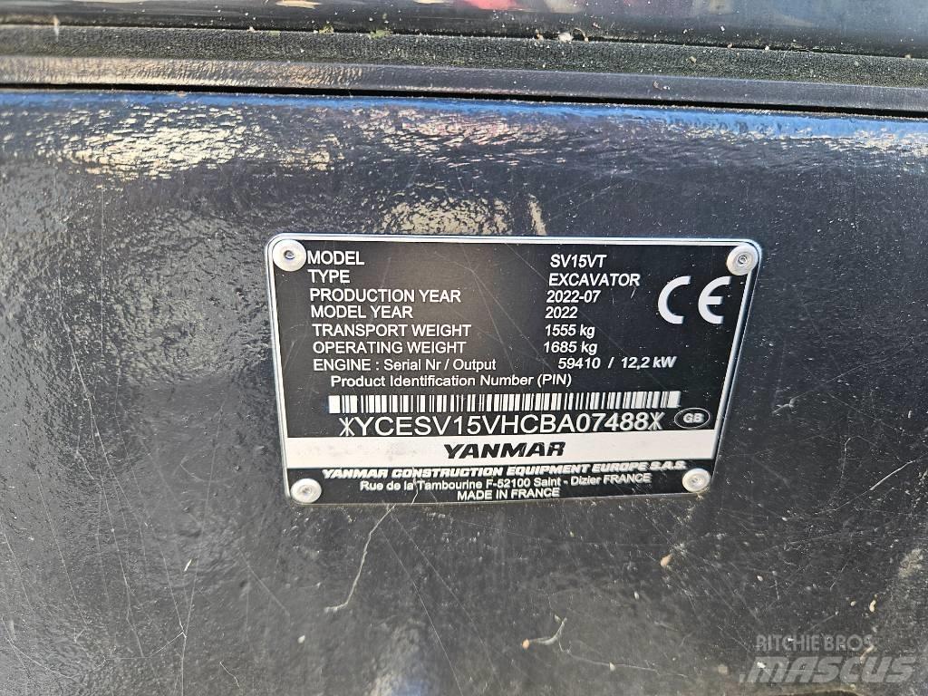 Yanmar SV 15 VT Minigravere <7t