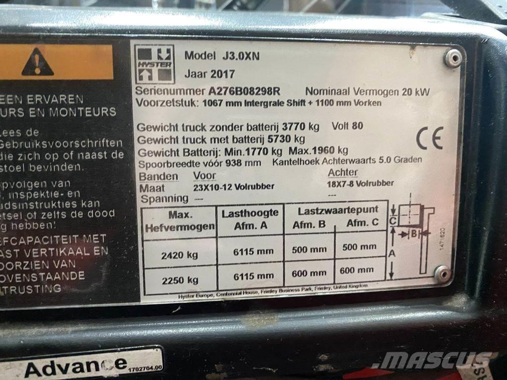 Hyster J3.0XN Elektriske trucker