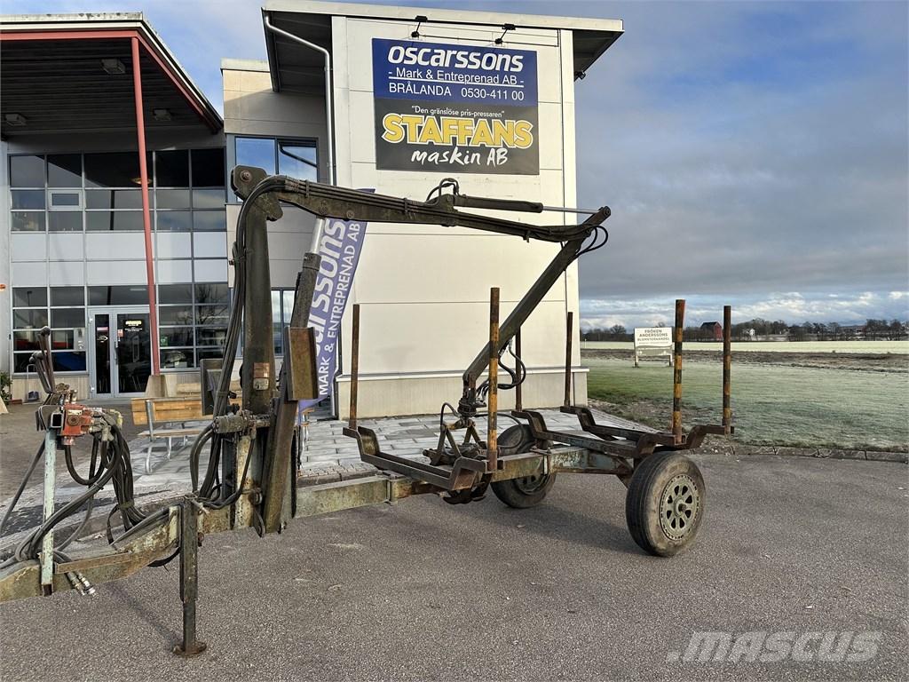  Enkelaxlad Vedkärra Tømmerhengere