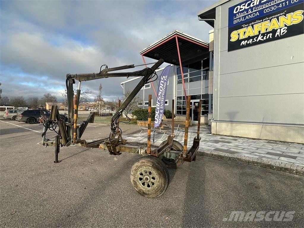  Enkelaxlad Vedkärra Tømmerhengere