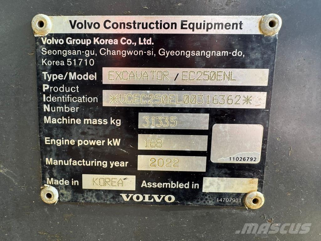 Volvo EC250ENL Beltegraver