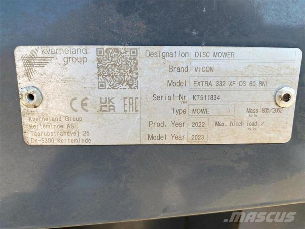 Vicon EXTRA 332 XF Slåmaskiner