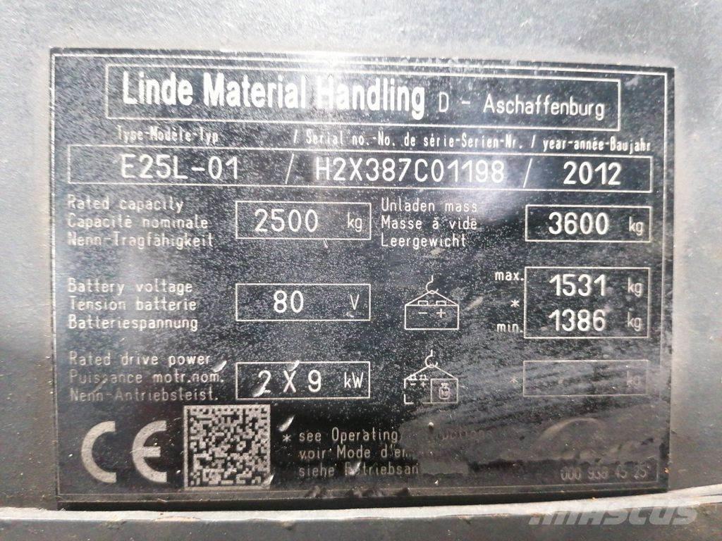 Linde E25L-01 Elektriske trucker
