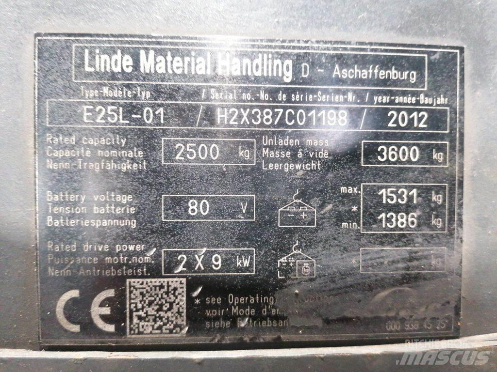Linde E25L-01 Elektriske trucker