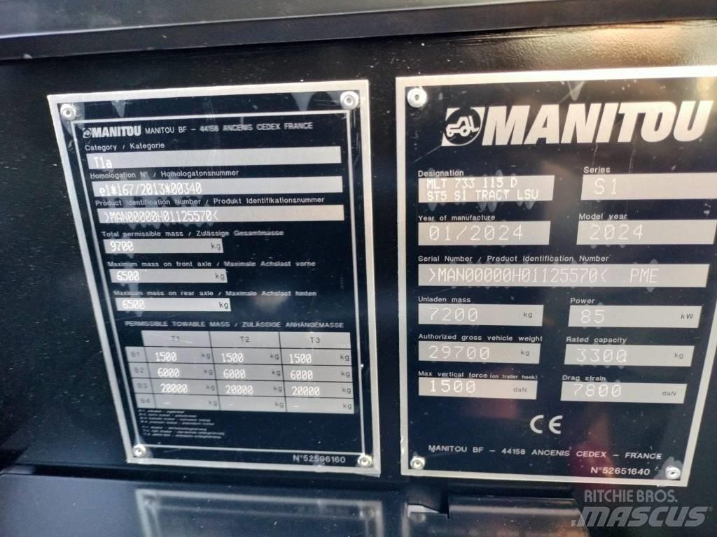 Manitou MLT733 Teleskoplastere for Landbruk