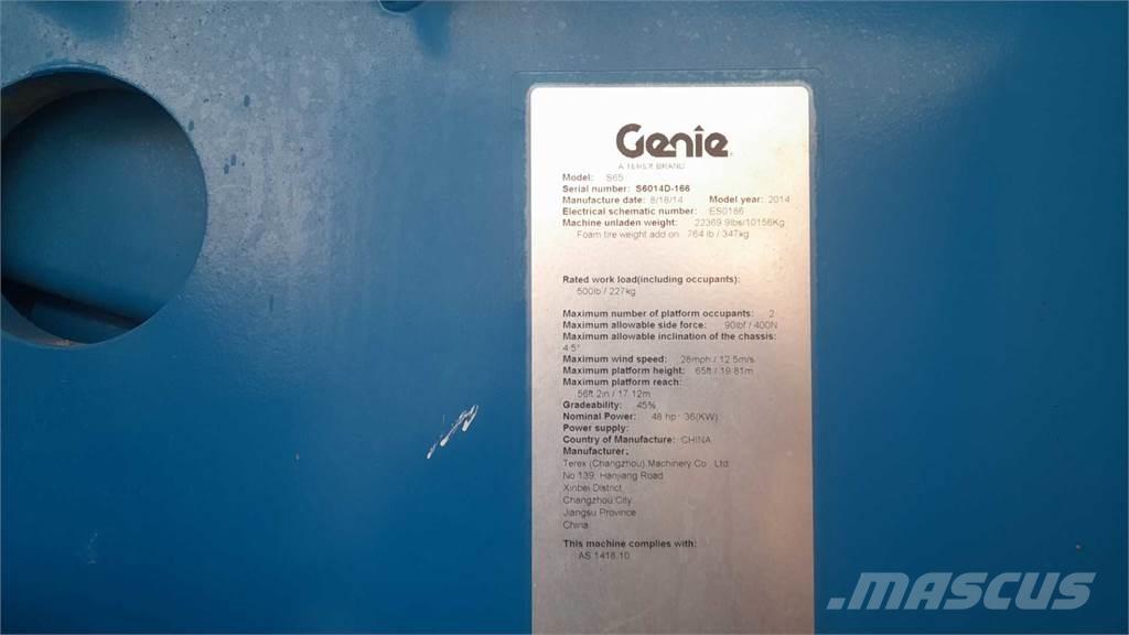 Genie S65 Teleskop bomlifter