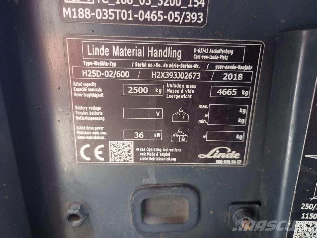 Linde H25/600D/393 Diesel Trucker