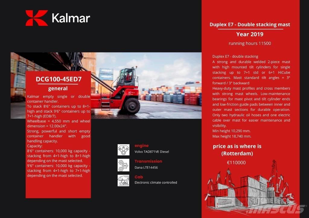 Kalmar DCG 100-45ED7 Stortrucker