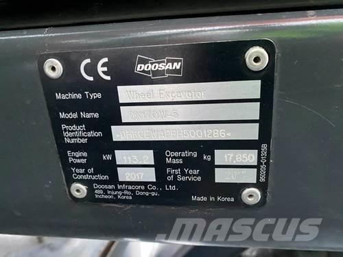 Doosan DX170W-5 Hjulgravere