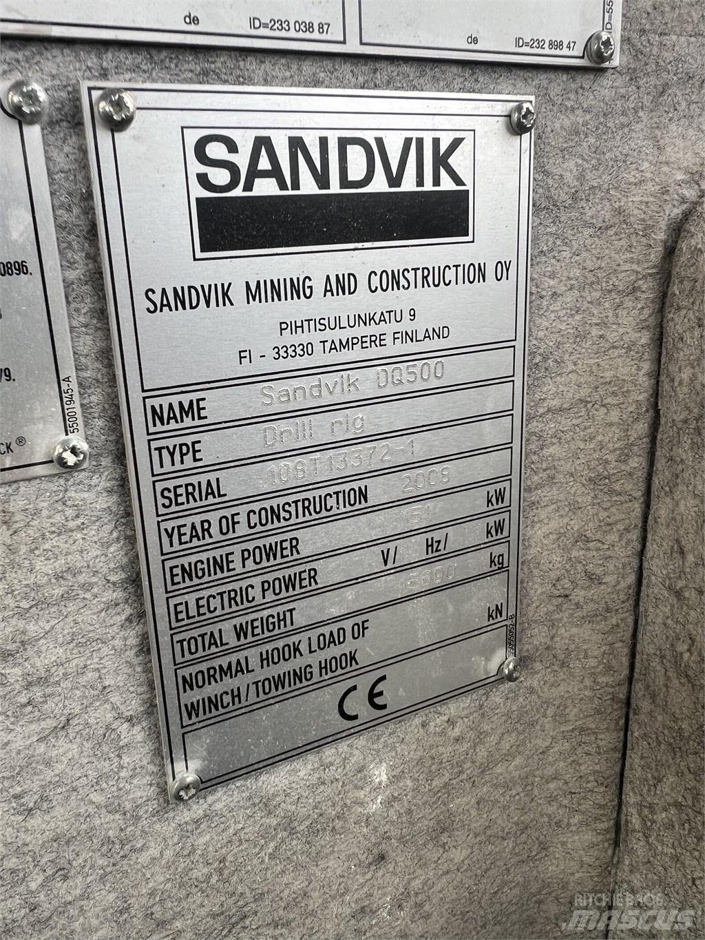 Sandvik DQ 500 Borerigger