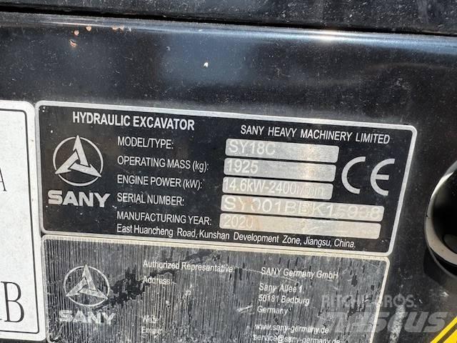 Sany SY 18 C Minigravere <7t