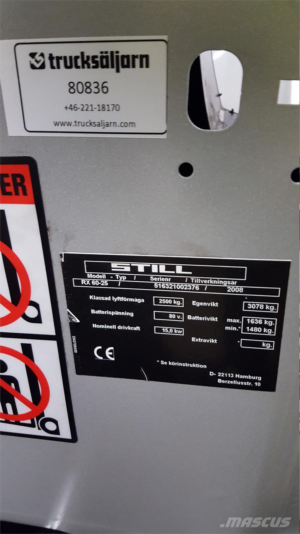 Still RX60-25 Elektriske trucker