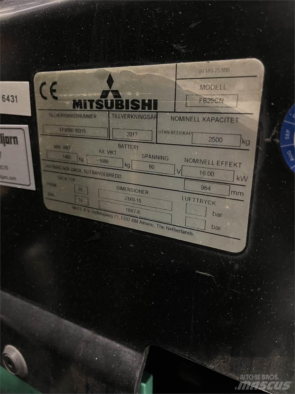 Mitsubishi FB25CN Elektriske trucker