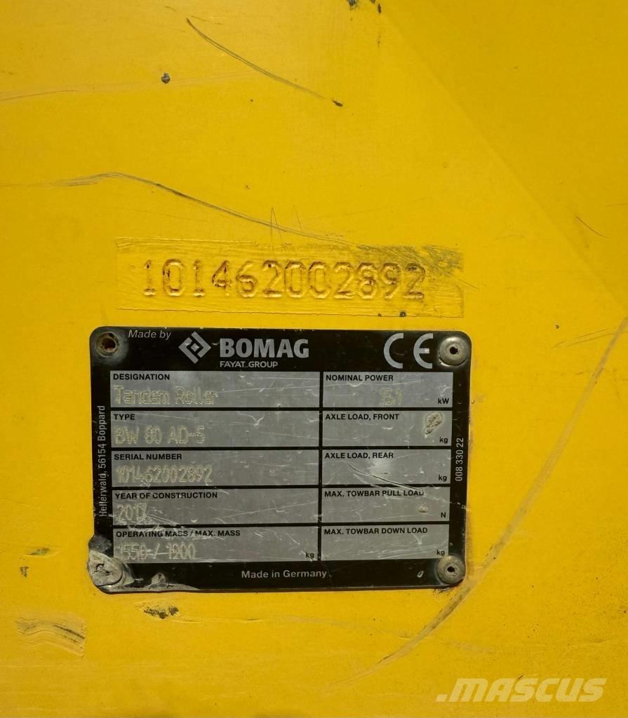 Bomag BW 80 AD-5 Tandem Valser