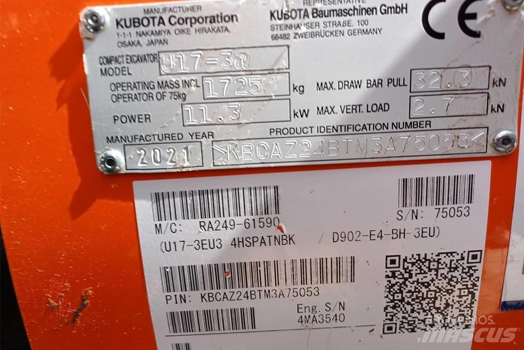 Kubota U 17-3 Minigravere <7t