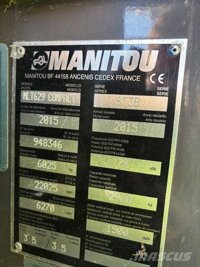 Manitou MLT 629 Teleskoplastere