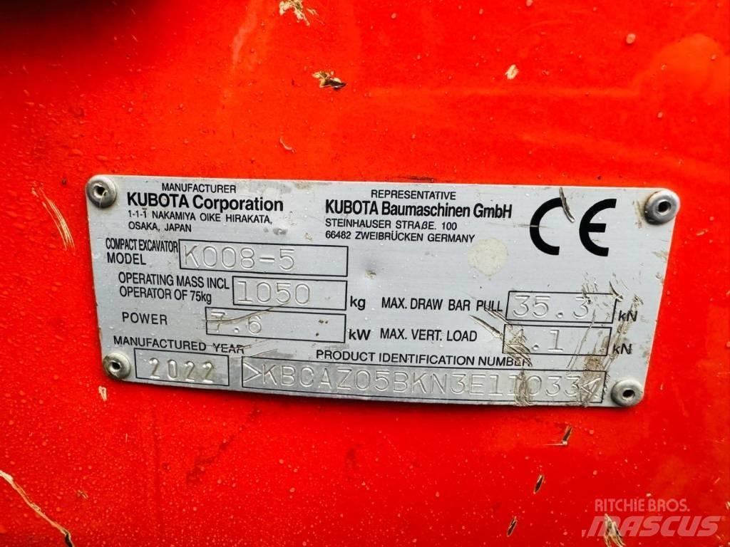 Kubota K008-5 Minigravere <7t