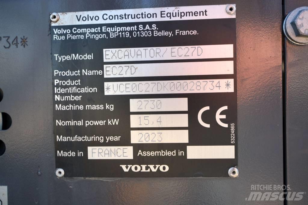 Volvo EC 27 D Minigravere <7t