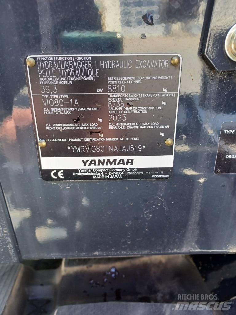 Yanmar Vio 80-2PB Minigravere <7t