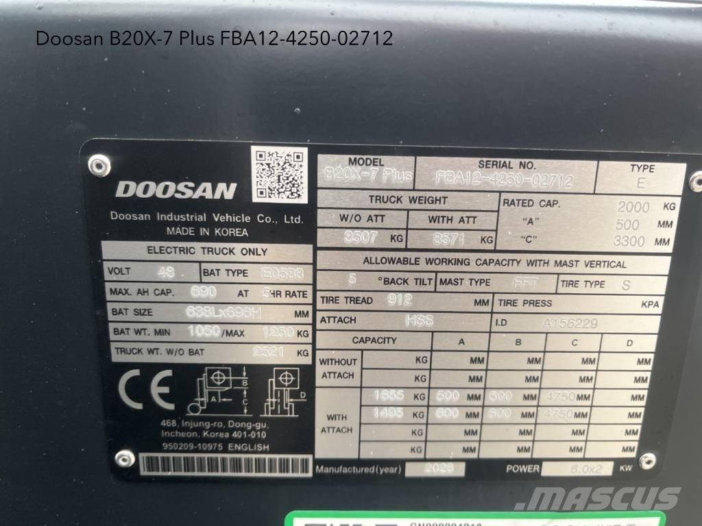Doosan B 20 X-7 Plus Elektriske trucker