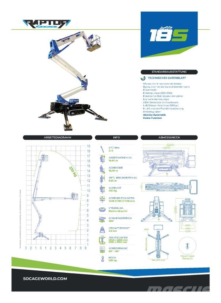 Socage Raptor 18S Leddede bomlifter