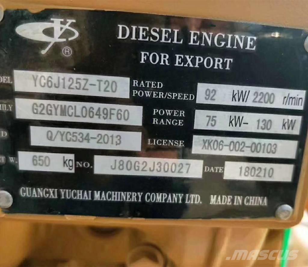 Yuchai YC6J125Z-T20 Motorer