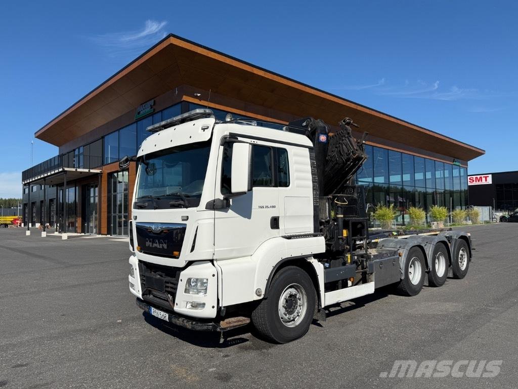 MAN Crane + hook lift Kranbil