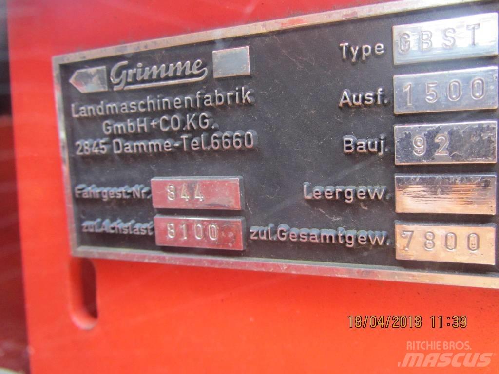 Grimme GBST 1500 Potetopptakere