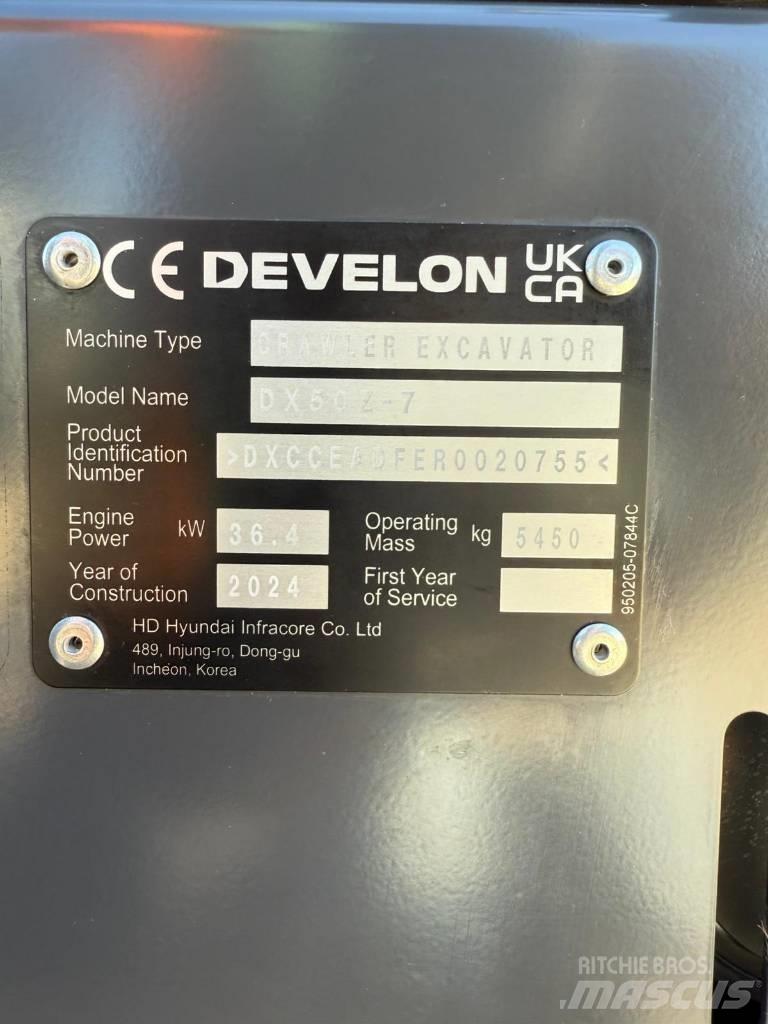 Develon DX 50 Z-7 Minigravere <7t