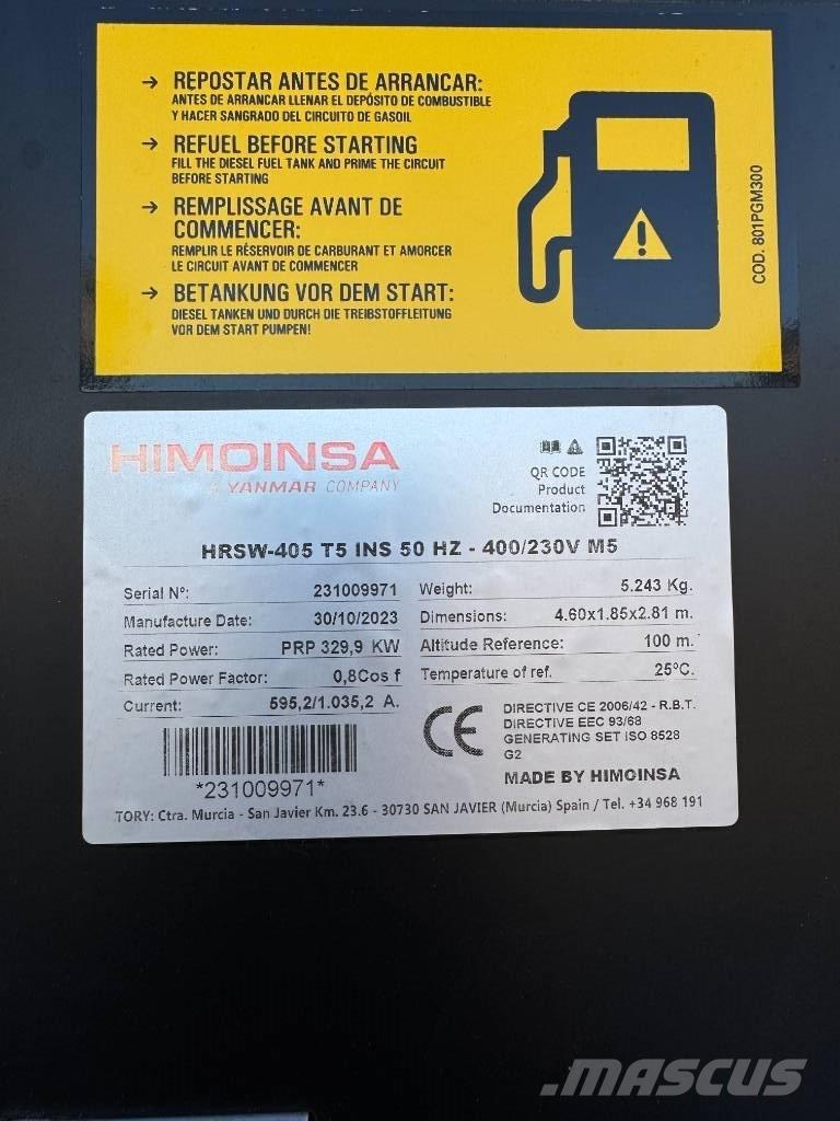 Himoinsa 405 Kva Diesel Generatorer