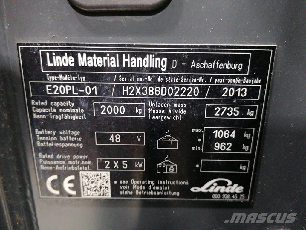 Linde E20PL-01 Elektriske trucker