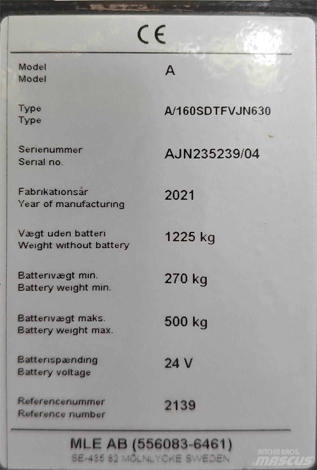 Atlet 160SDTFV Lavtløftende truck med platform