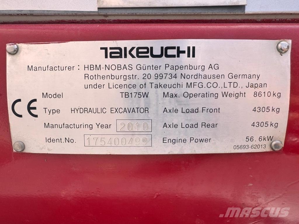 Takeuchi TB 175 W Hjulgravere
