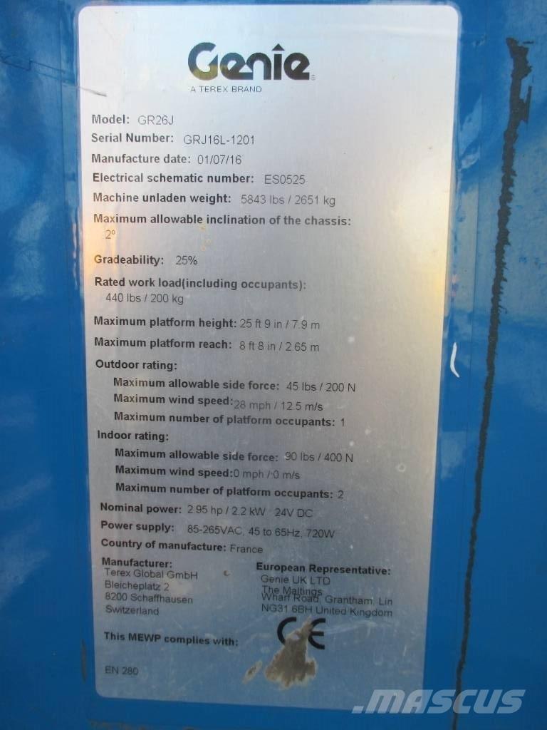 Genie GR 26 J Personløftere