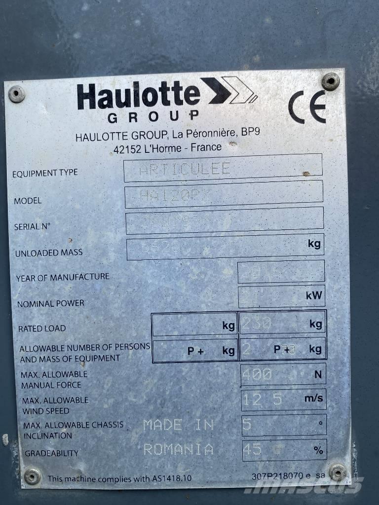 Haulotte HA 120 P Leddede bomlifter