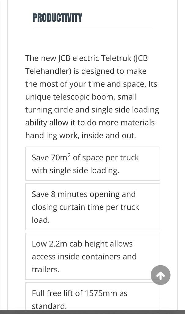 JCB 30-19 E Elektriske trucker