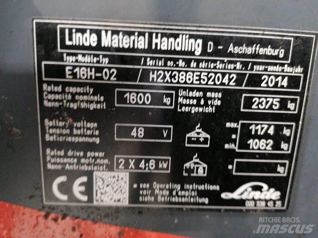 Linde E16H-02 Elektriske trucker