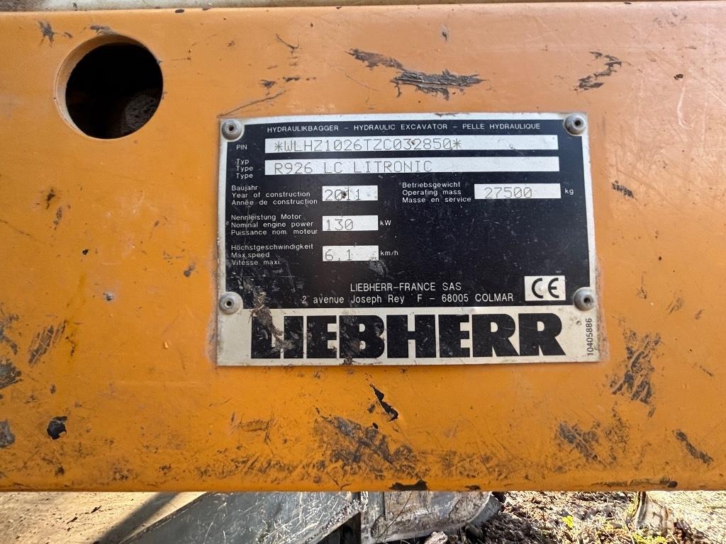 Liebherr R 926 LC NL Gravemaskiner med lang bom