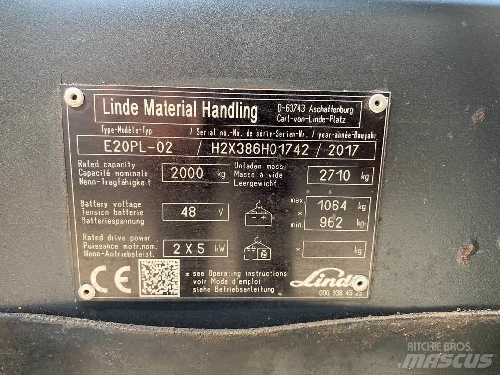 Linde E20PL-02 Elektriske trucker
